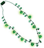 Festive necklace for St. Patrick's Day. Decorated with shamrocks that light up.