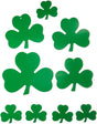 Cut out decorations shaped like different sized shamrocks.
