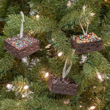 2.75" Brownies With Sprinkles Realistic PVC Ornament