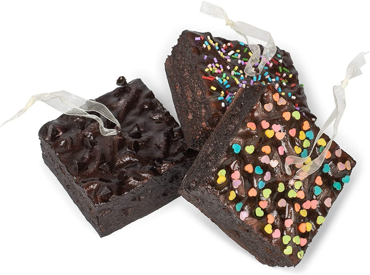 2.75" Brownies With Sprinkles Realistic PVC Ornament