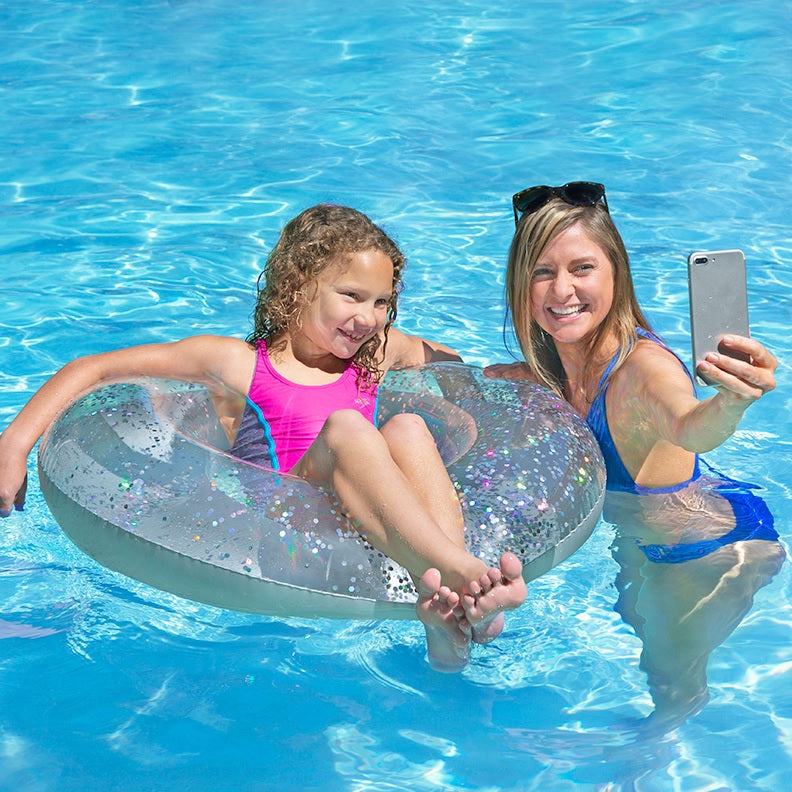 Poolmaster's 36" Silver Inflatable Glitter Swim Tube