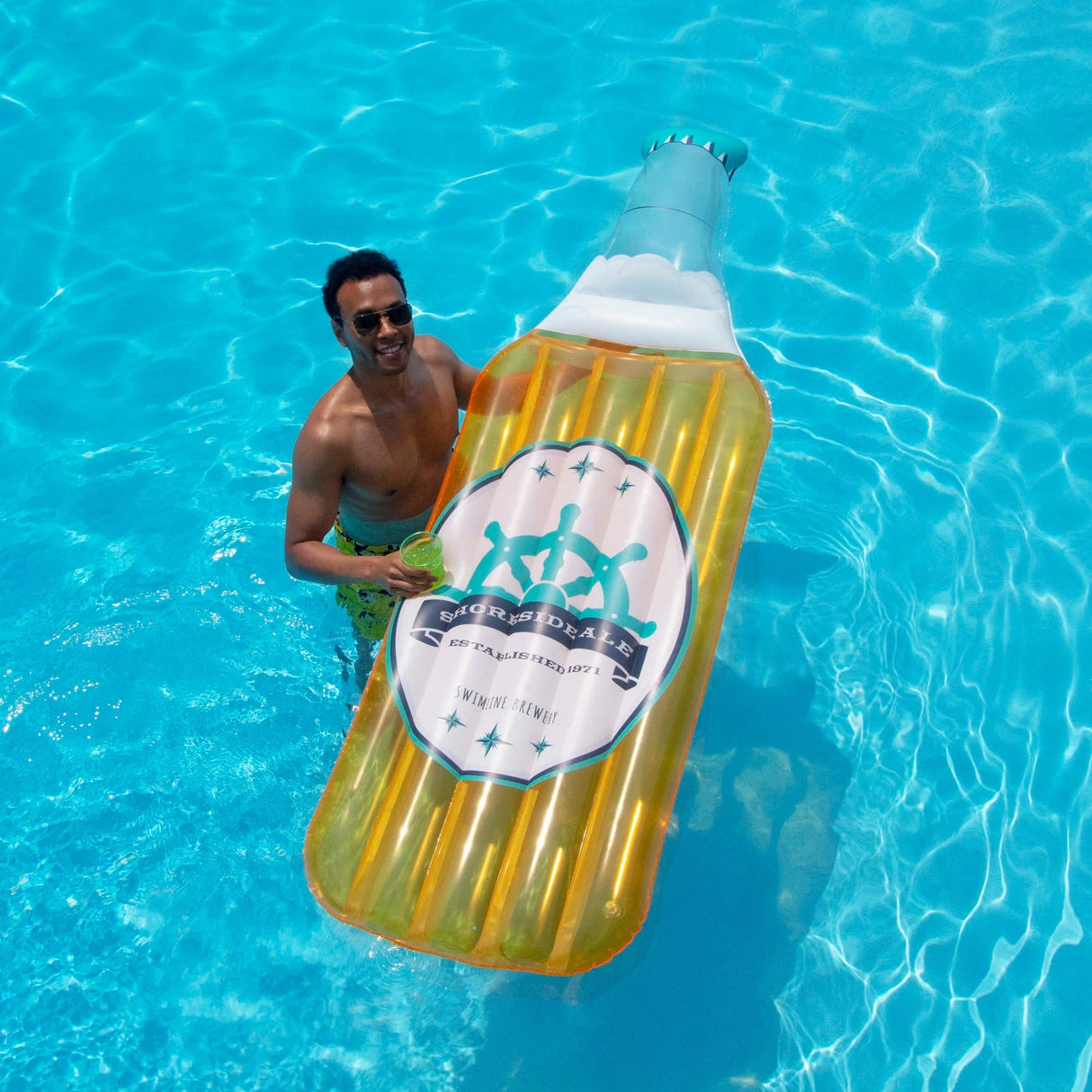 Swimline's Inflatable Beer Bottle Mattress Float