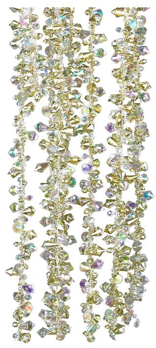 Iridescent beaded garland for decorating.