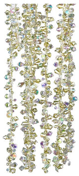 Iridescent beaded garland for decorating.