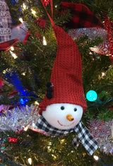 9" Gnome Snowman Head Ornament
