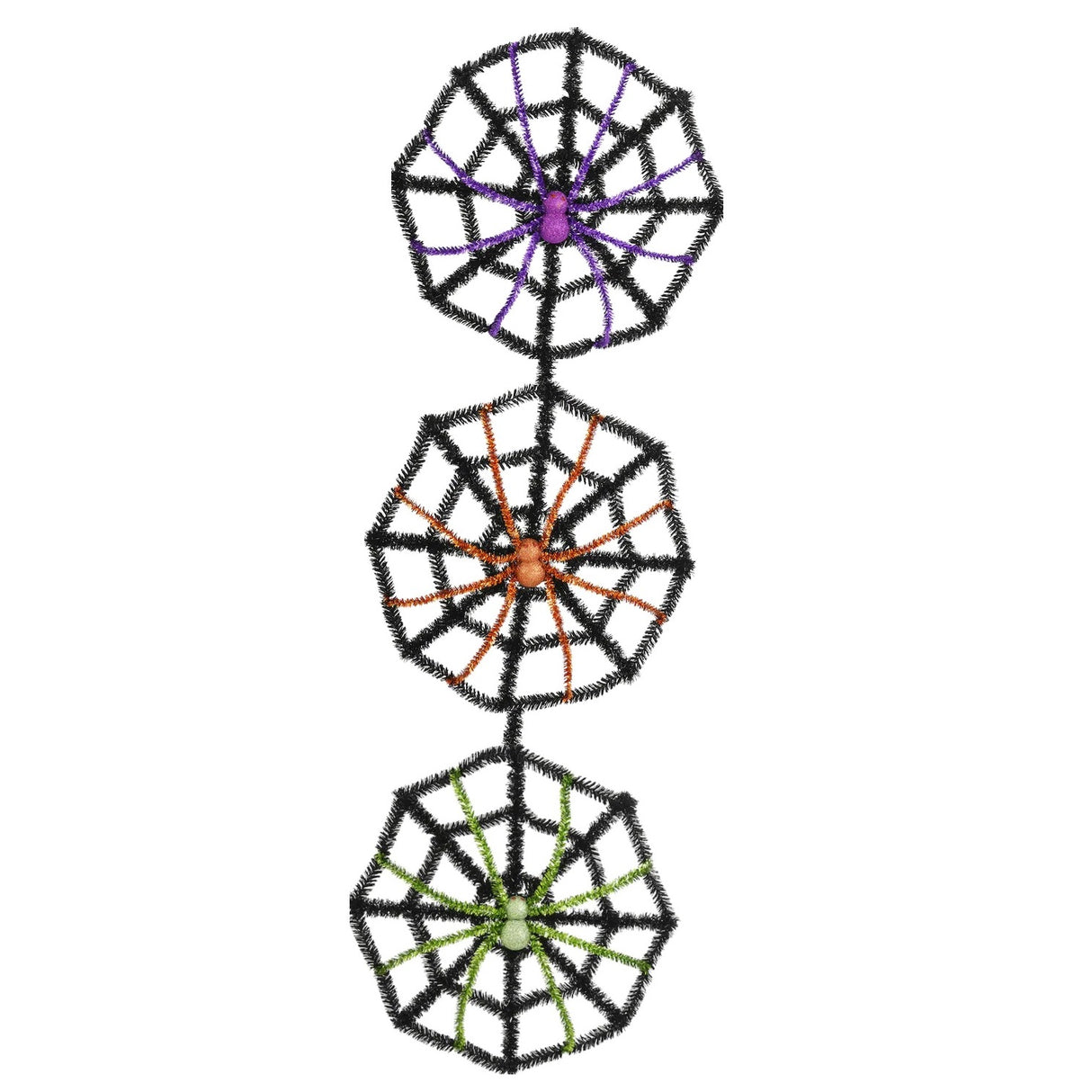 Halloween Spider Dangler Tinsel Wreath Decoration