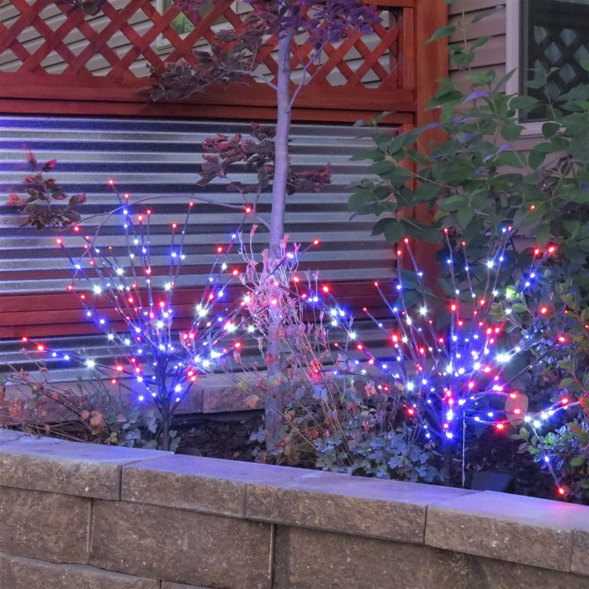 36" LED Twinkle Light Burst Twig Bush Light-Up Wire Decor