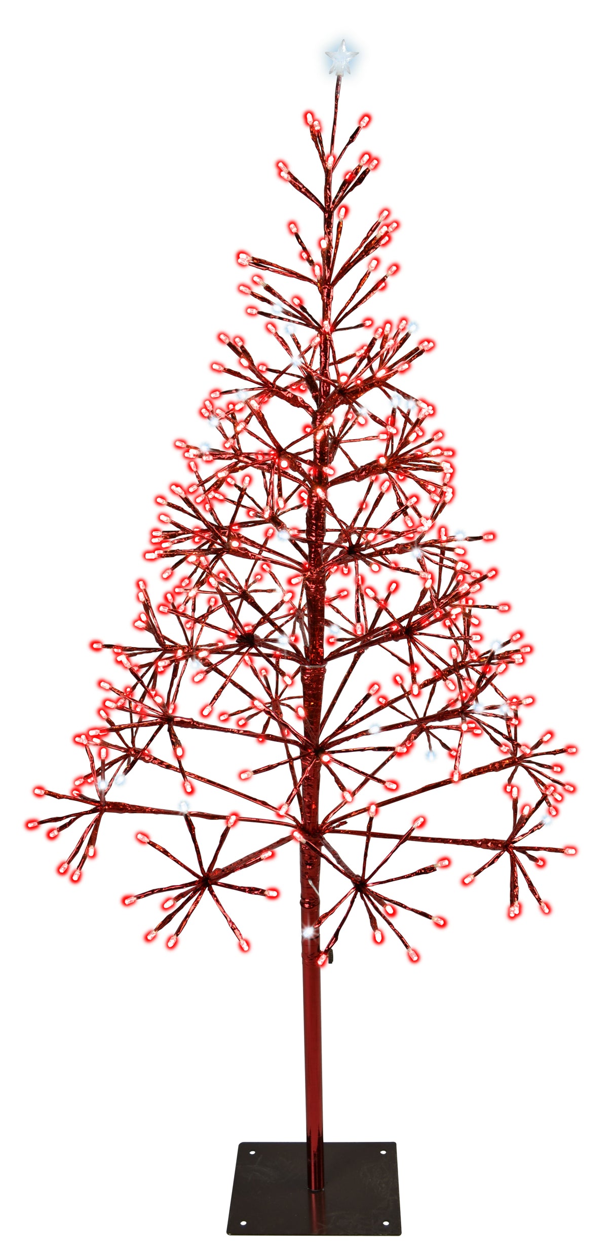Shimmering Red LED Twinkle Tree Decoration