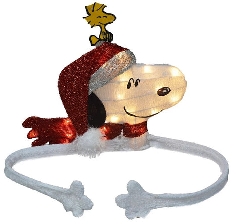 12" Peanuts® 2D Snoopy with Woodstock Hugger Decoration