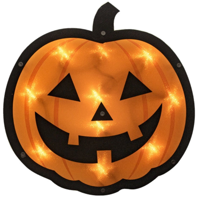 Shimmer Jack-O-Lantern Halloween Window Silhouette