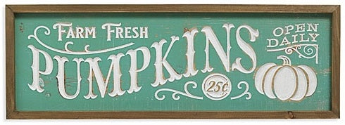 24" Wood Harvest Engraved Wall Sign