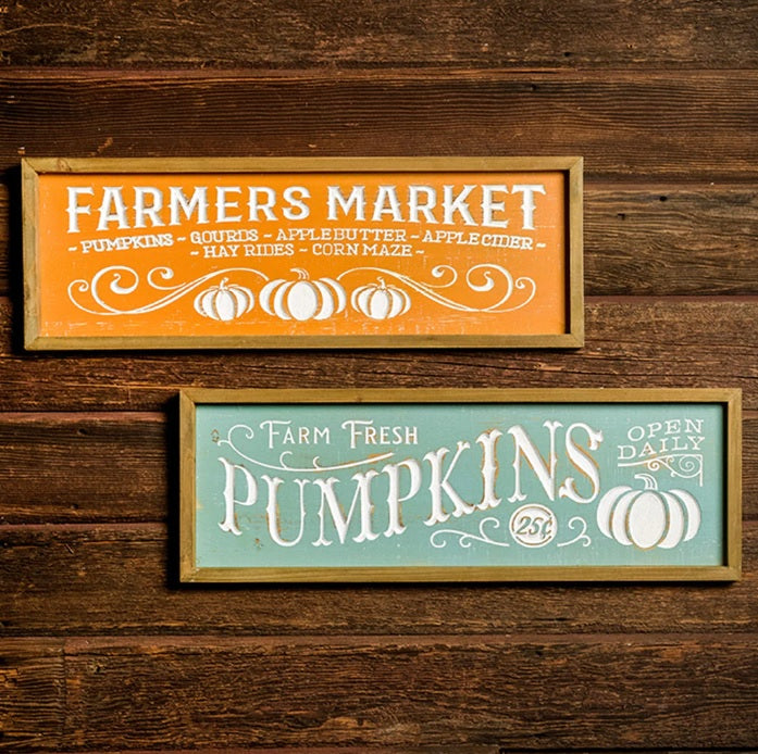 24" Wood Harvest Engraved Wall Sign