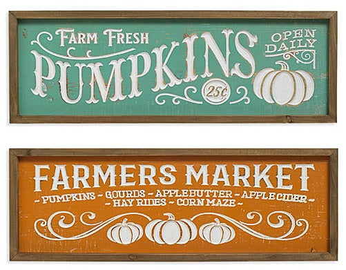 24" Wood Harvest Engraved Wall Sign