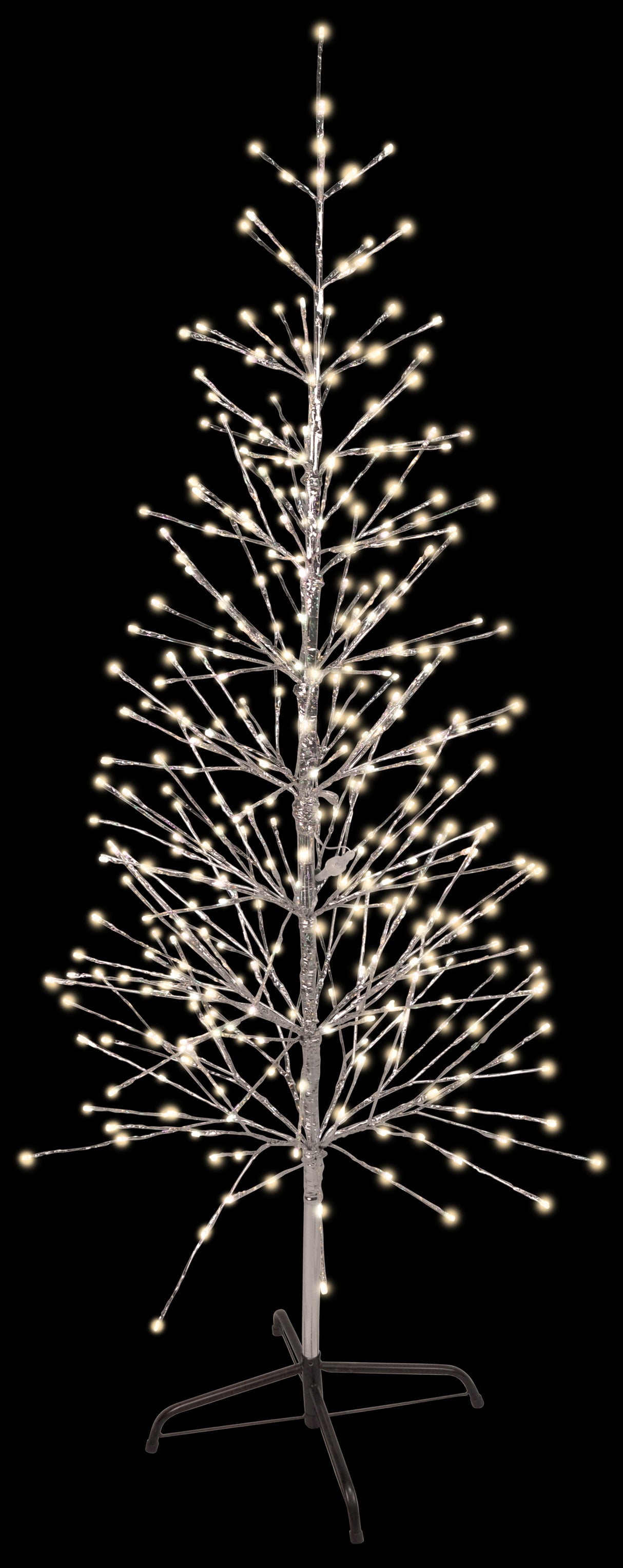 5.5' Color-Changing LED Silver-Wrapped Birch Tree (Warm White to Multi)