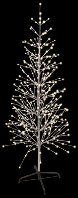 5.5' Color-Changing LED Silver-Wrapped Birch Tree (Warm White to Multi)