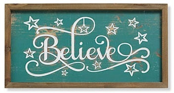 16.1" Colorful Holiday Engraved Wood Sign