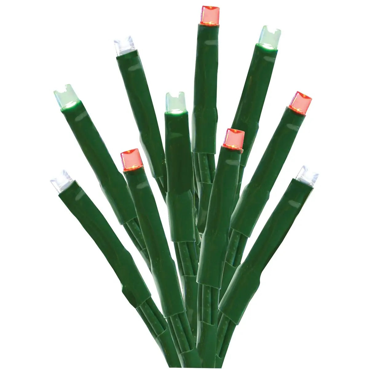 An up close look at the red, green and pure white LED lights.
