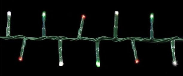 An up close look at the red, green and pure white LED lights.