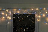 Set of 300 Icicle Lights on a White Wire
