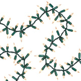 200 Clear Garland Lights on a Green Wire