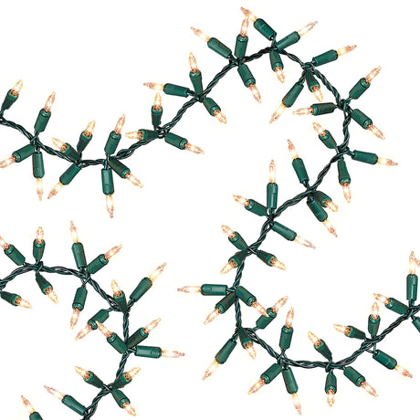 200 Clear Garland Lights on a Green Wire