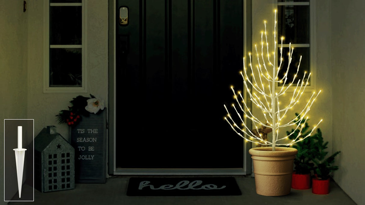 3' Twig Tree Decoration with Twinkling 5MM LED Lights