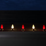 Set of 25 Red/White Ceramic C9 Lights