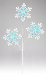 28" Glitter Snowflake Pick Spray