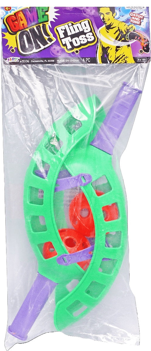 Game consisting of two catch baskets and two balls.