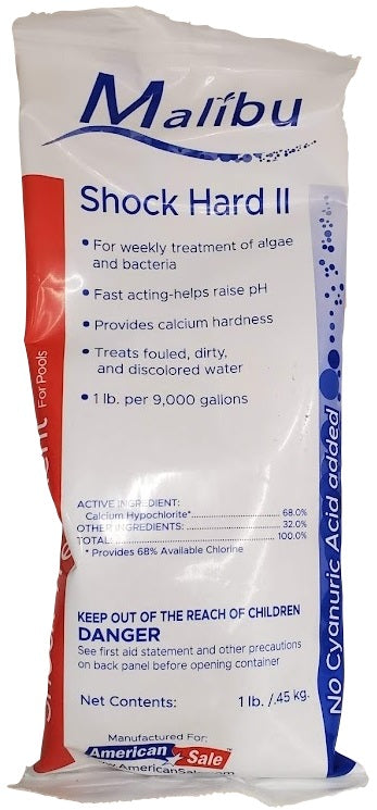Malibu Shock Hard II | Pool Shock | Pool Chemicals | Pool