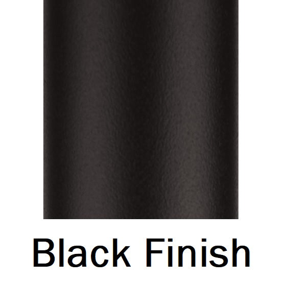 An up close view of the black color of this frame finish.