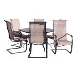 Dublin Brown Sling Spring Patio Dining Sets