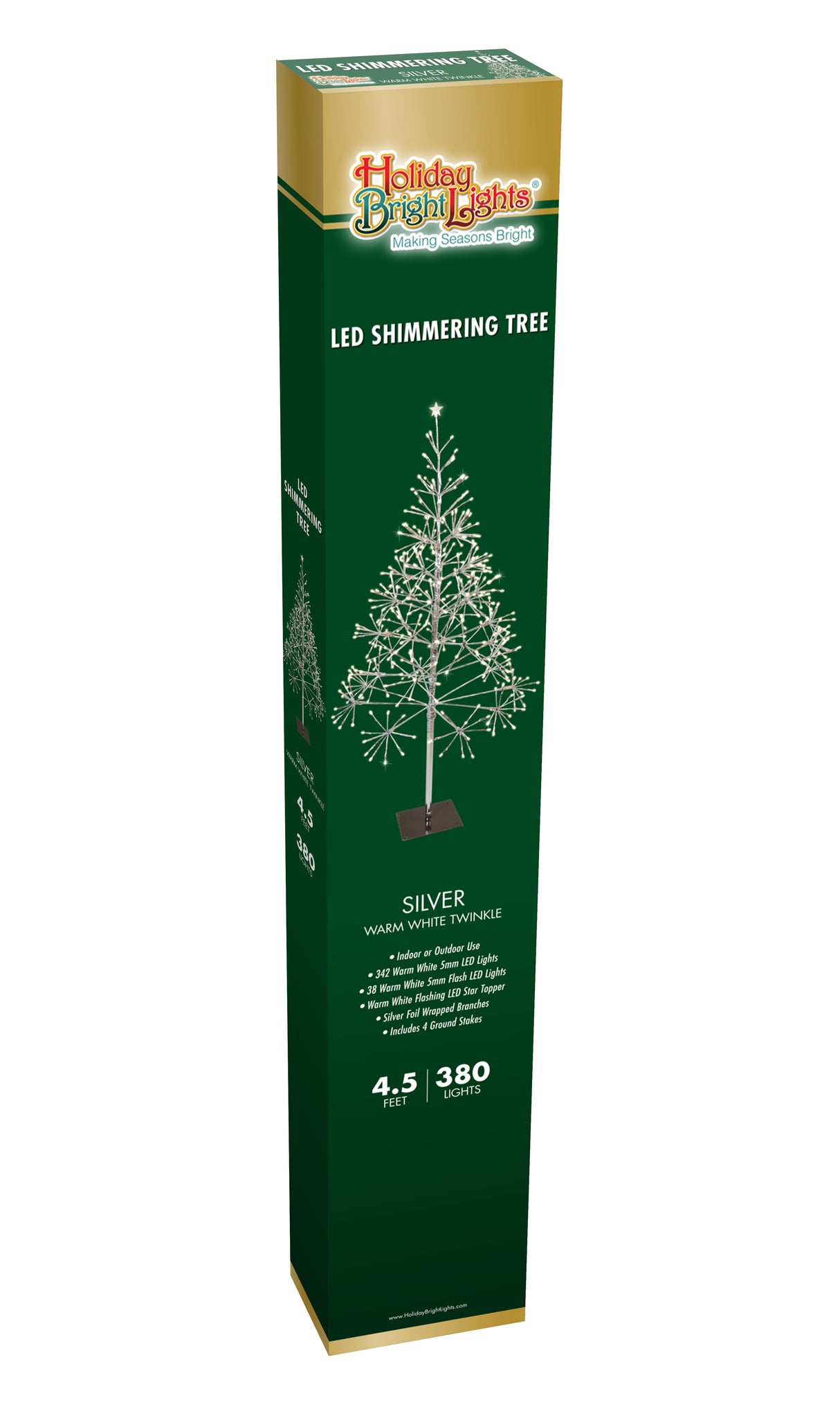 Shimmering Tree LED Silver/Warm White Twinkle