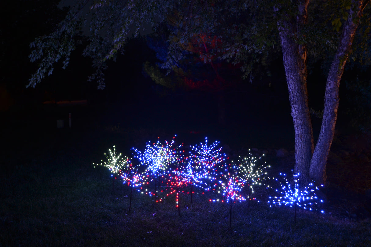 36" LED Twinkle Light Burst Twig Bush Light-Up Wire Decor