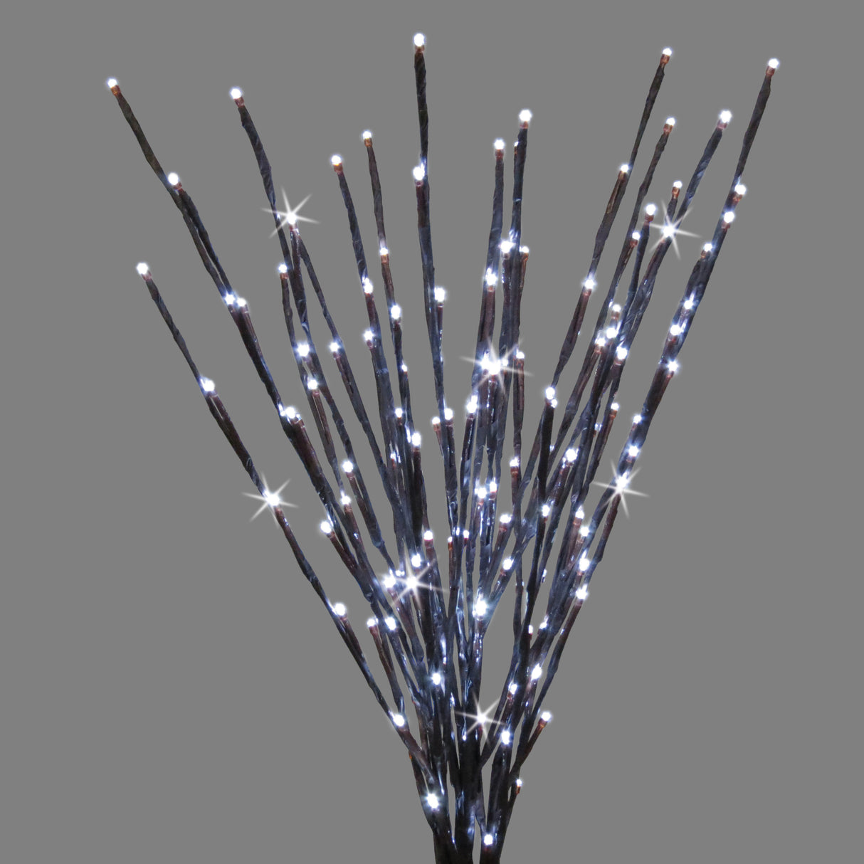 36" LED Twinkle Light Burst Twig Bush Light-Up Wire Decor