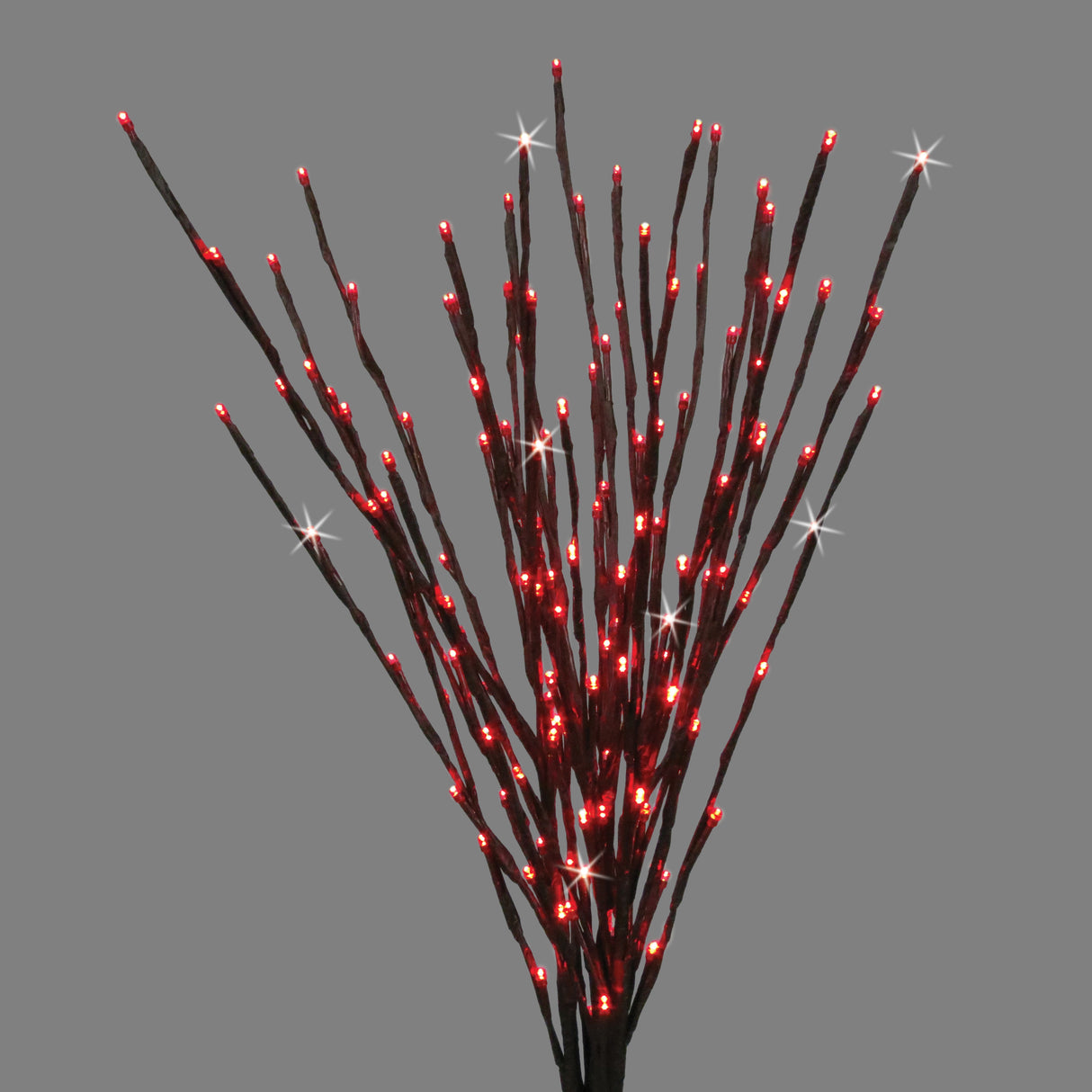 36" LED Twinkle Light Burst Twig Bush Light-Up Wire Decor