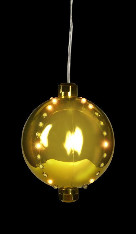 4" Round LED Snowfall Hanging Ornament Decoration