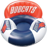 Pool lounger with Charlotte Bobcats logos on it.