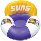 Pool lounger with Phoenix Suns logos on it.