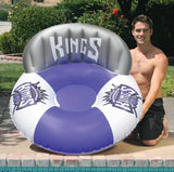 Pool lounger with Sacramento Kings logos on it.