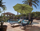 9' Auto Tilt Market Black Frame Macaw Canopy Umbrella Thin Pole