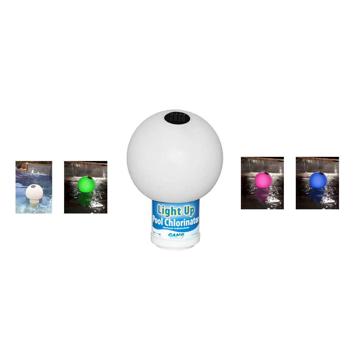 Solar Color-Changing Floating Globe Chlorinator