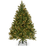 Artificial tree pre-lit with clear lights.