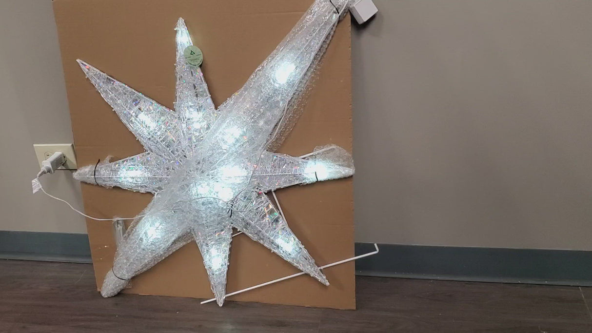 42" Ice Crystal LED Bethlehem Star Sculpture