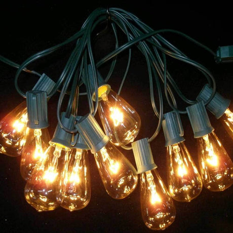 Christmas - 10 Edison Style Clear Christmas Lights
