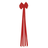 Christmas - 10" X 55" 10 Loop Red Velvet Christmas Tree Topper Bow