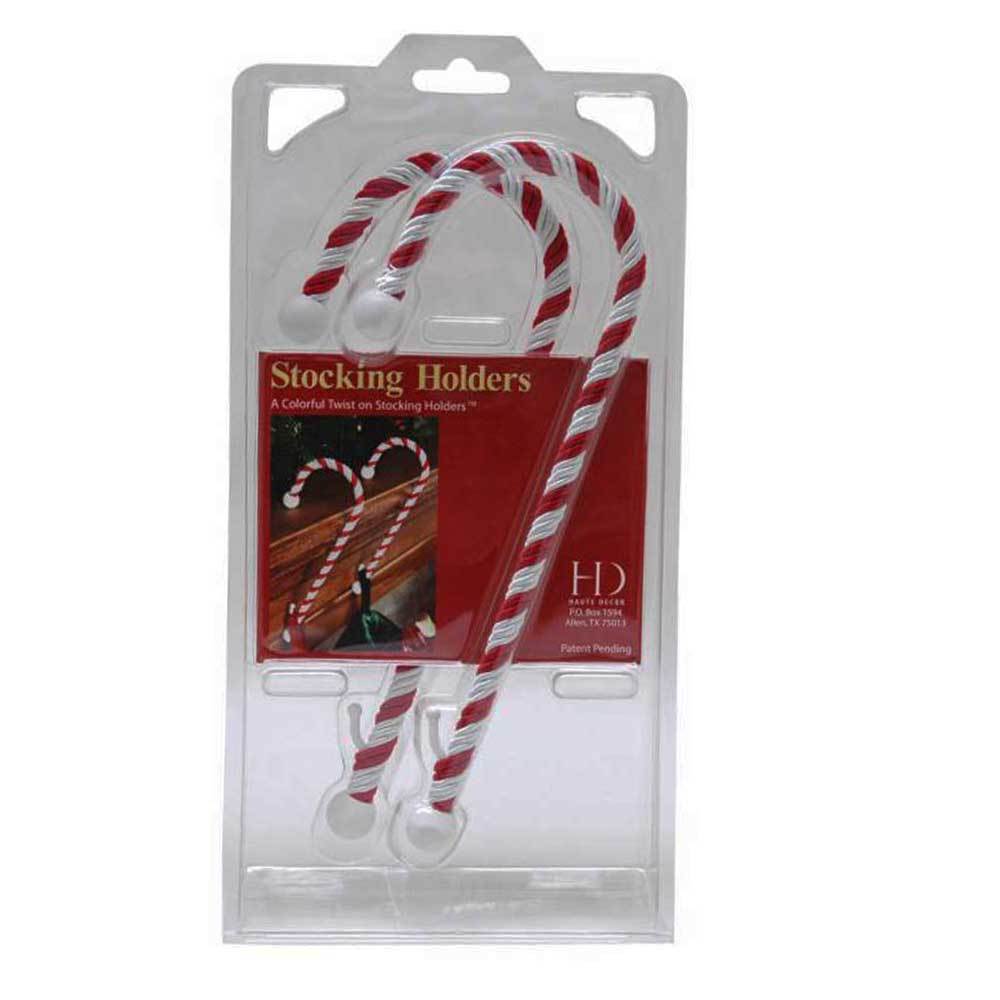 Christmas - 2 Pack Candy Cane Christmas Stocking Holders By Haute Decor