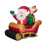 Christmas - 3.5' Airblown® Inflatable Santa And Sleigh By Gemmy