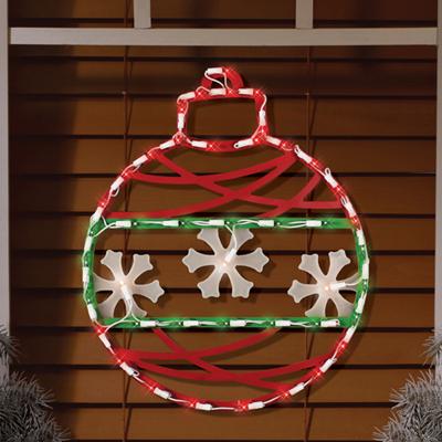 Christmas - Illuminated Ornament Window Silhouette