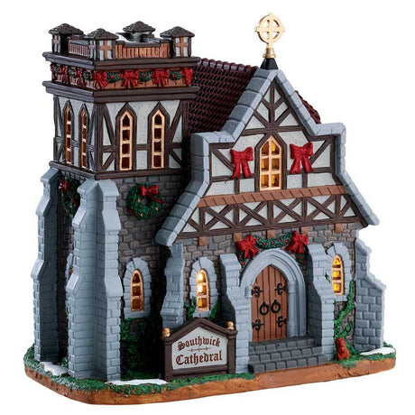 Christmas - Lemax Caddington Village Lighted Building: Southwick Cathedral #75251